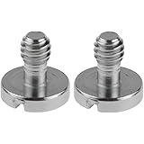 Neewer&reg; Edelstahl 1/4 "Befestigungsschraube (ohne Ring) 0.39" / 10mm Achse f&uuml;r Kamera-Stativ Einbeinstativ oder schnell wechsel (QR) Platte -2-Pack