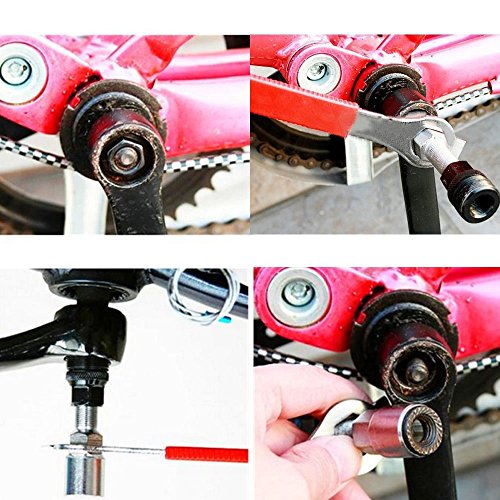 ZUKAM Bike Bicycle Cycle Crank Extractor Puller Remover Removal Spanner Repair Tools Kit - Thumbnail 5