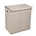 Household Essentials 5626-1 Double Hamper Laundry Sorter with Magnetic Lid Closure | Chevron