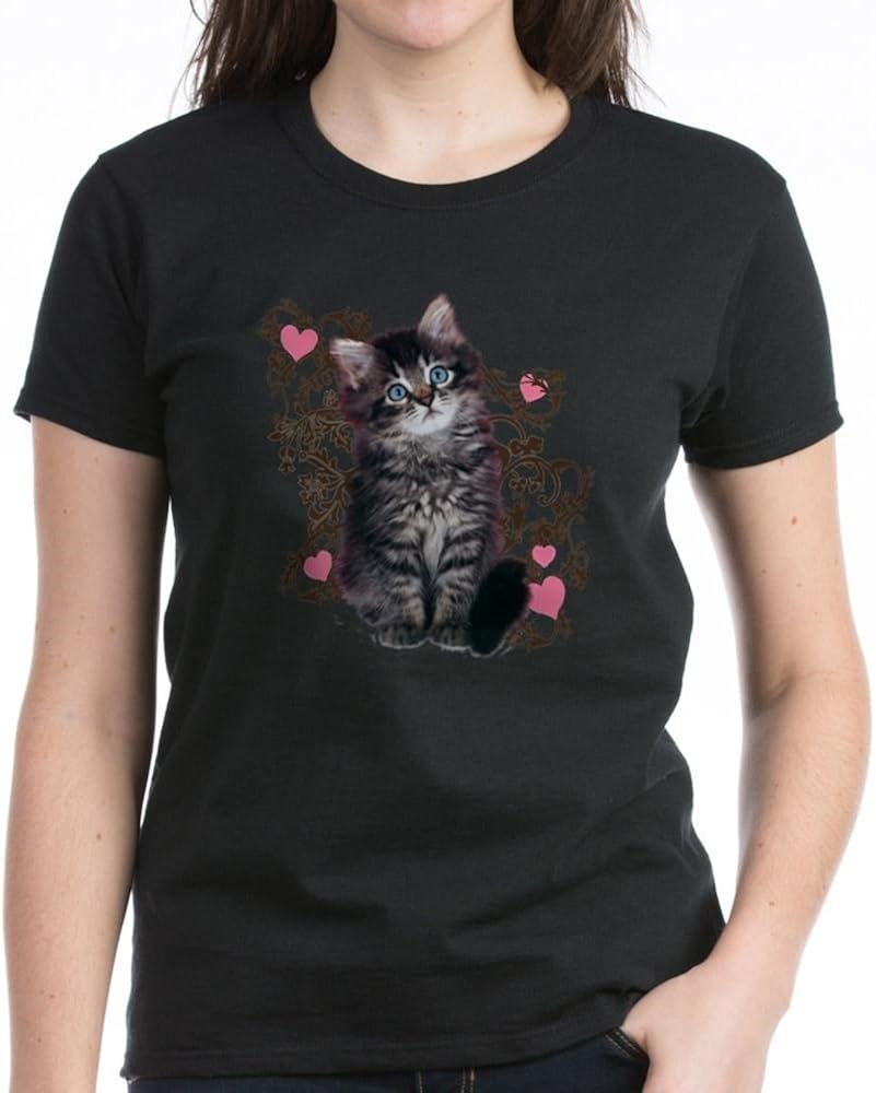 CafePress Cute Kitten Kitty Cat Lover Women's Cotton TShirt Amazon.co