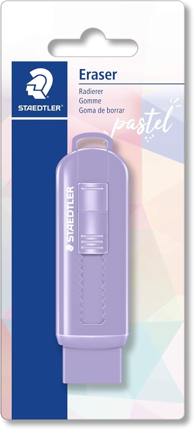 Staedtler Eraser in beautiful pastel colours, with practical plastic sleeve, assorted colours, 525 PSBKPA - Image 4
