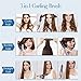 SwanMyst Curling Iron Brush 1 Inch with Anti-scald Bristles, 3 in 1 Ceramic Ionic Hot Hair Curling Styling Brush, Dual Voltage