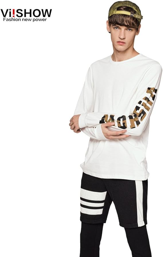 Viishow 春物 Uネックtシャツ トップス 長袖 カジュアル メンズtシャツ ロンt ブラック メンズ ホワイト シンプル アウター コットン カットソー Tシャツ カットソー 通販 Amazon