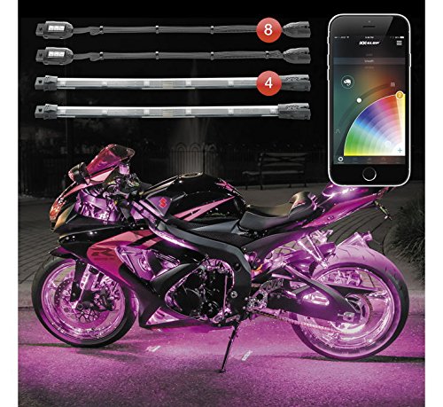XK Glow KS-MOTO-STANDARD Standard Chrome App Controlled Light Kit