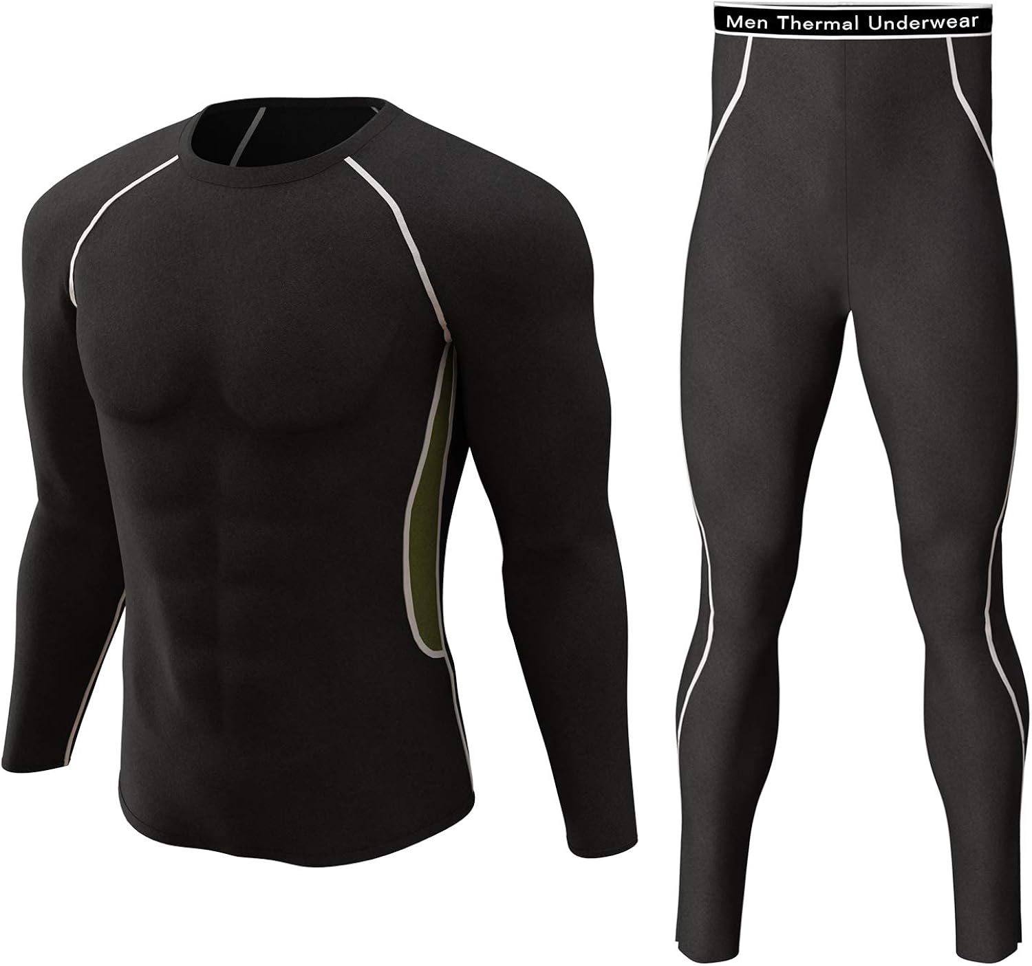 Thermal Underwear Set Winter Hunting Gear Sport Long Johns Base Layer Bottom Top at  Men’s Clothing store