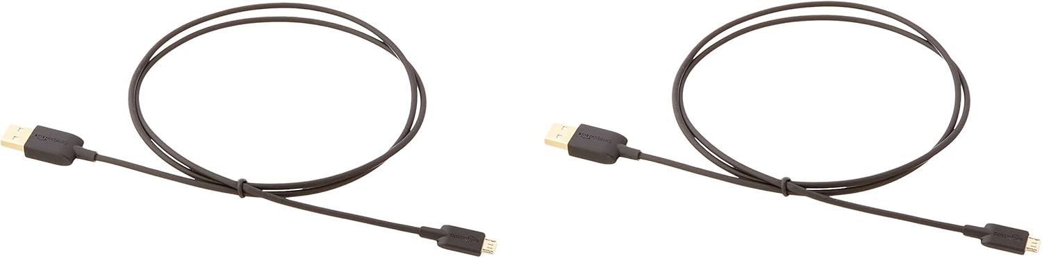 Basics USB 2.0 A-Male to Micro B Charger Cable (3 Pack), 3 feet, Black: Computers & Accessories
