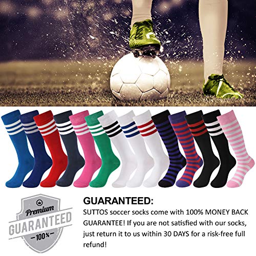 image for Football Socks,SUTTOS Adult Youth Girls Kids Youth Boys Soccer Socks C