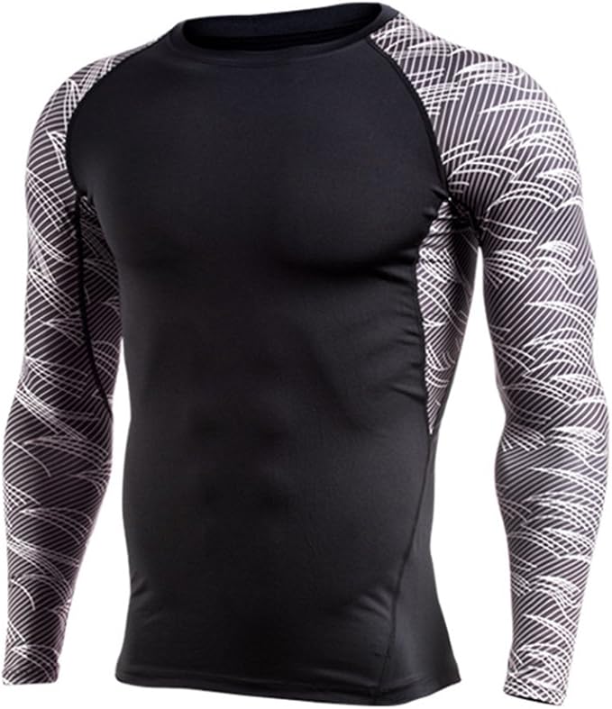 Amazon Fitibest メンズ スポーツシャツ スポーツウェア 着圧 加圧インナー 長袖 加圧シャツ Uvカット 吸汗速乾 コンプレッションウェア アンダーウェア ブラック ブルー L Xl Xxl コンプレッショントップス 通販