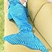 U-miss Mermaid Blanket Crochet and Mermaid Tail Blanket for adult, Super Soft All Seasons Thicken Sleeping Blankets (71