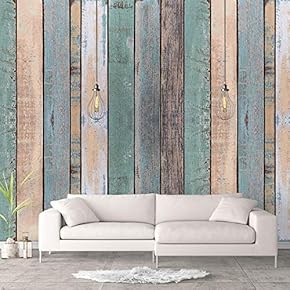 Wall Murals for Bedroom Beautiful Wood Feature Industrial Removable Wallpaper Peel and Stick Wall Stickers - 66x96 inches