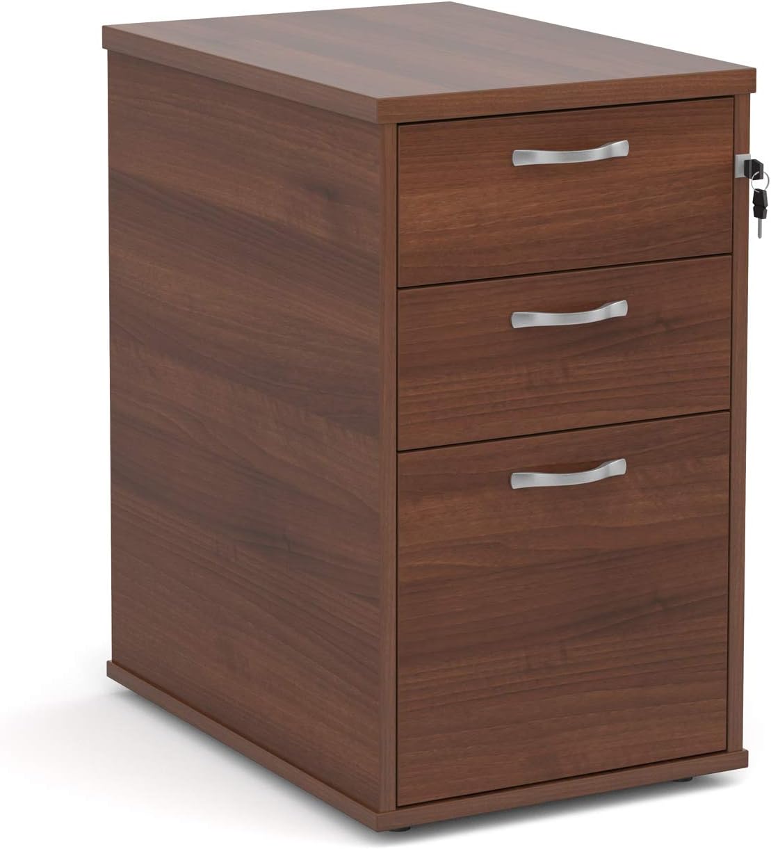 Mr Office Desk high 3 drawer pedestal with silver handles 600mm deep