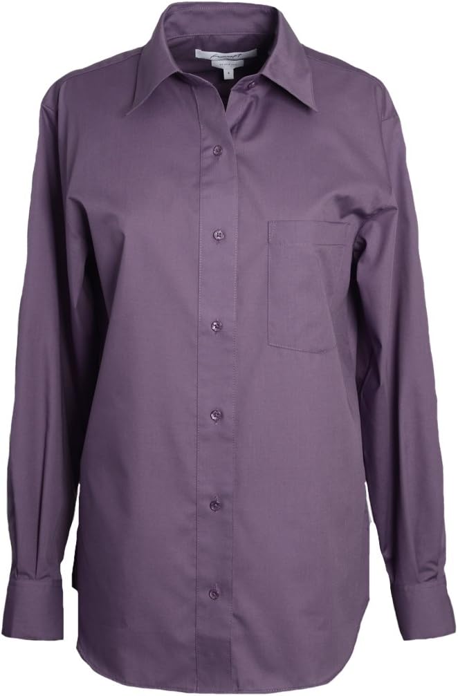 Foxcroft Long Sleeve CVC Solid Blouse