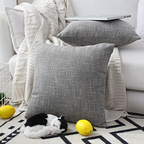 image for Kevin Textile Faux Linen Square 2 Tone Woven Fine Throw Pillow Sham Cu