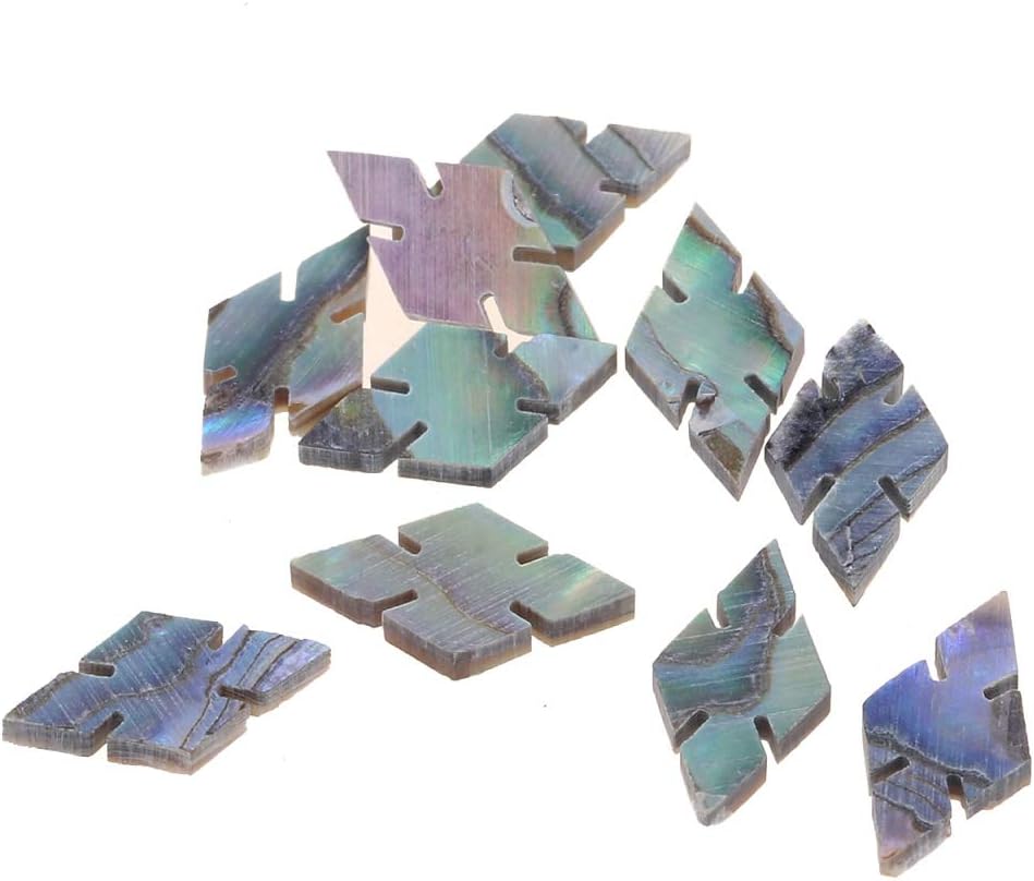 Musiclily Pro 11.5mm Natural Paua Abalone Shell Diamonds Snowflake Guitar Fretboard Inlay Dots (Set of 10)