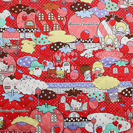 Amazon 生地 サンリオ キャラクター 赤 カットクロス キルティング Kokka コッカ 布 生地 通販