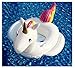 ilishop Unicorn Inflatable Raft for Kids White