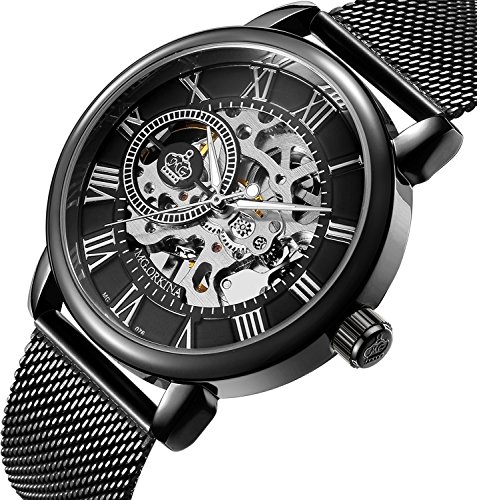 Sweetbless Wristwatch Mens Royal Classic Roman Index Hand-wind Mechanical Watch Black-black Sweetbless Wristwatch Mens Royal Classic Roman Index Hand-wind Mechanical Watch Black-black