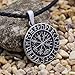 TTKP Valknut Pagan Amulet Vegvisir Viking Wax Cord Scandinavian Norse Jewelry Runes Pendant Necklace