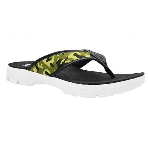 army green flip flops