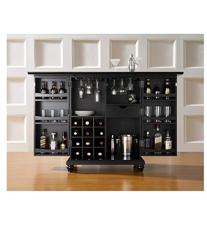 Aprodz Mango Wood Wine Storage Fruita Bar Cabinet for Living Room