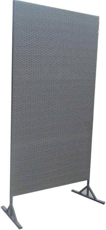 Amazon De Artelia Windy L Trenndwand Paravent Fur Terrasse Garten Und Indoor Effektiver Sichtschutz Und Raumteiler Polyrattan Grau