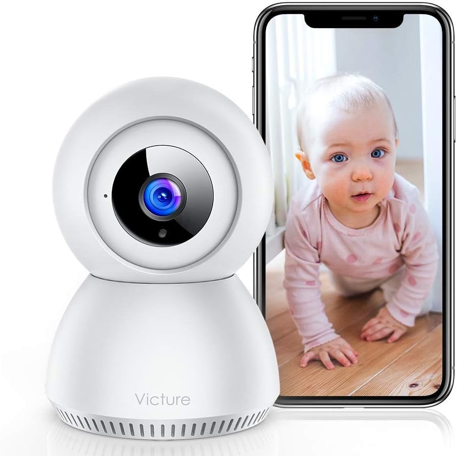 Victure 1080P FHD Baby Monitor with Smart Motion Tracking Sound Detection 2.4G WiFi Home Security Camera Indoor IP Surveillance Pet Camera with Night Vision, 2-Way Audio: Camera & Photo