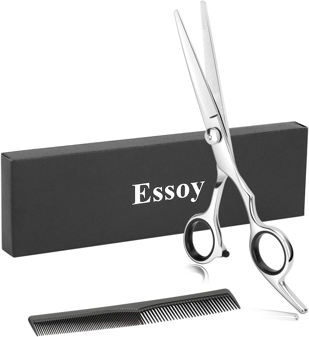 ESSOY Professional Hair Cutting Scissors/Shears (6.5-Inches), 4CR Stainless Steel Haircut Scissor with Fine Adjustment Screw for Home Salon, Barber Hairdressing Scissor for Women Men Kids : Beauty