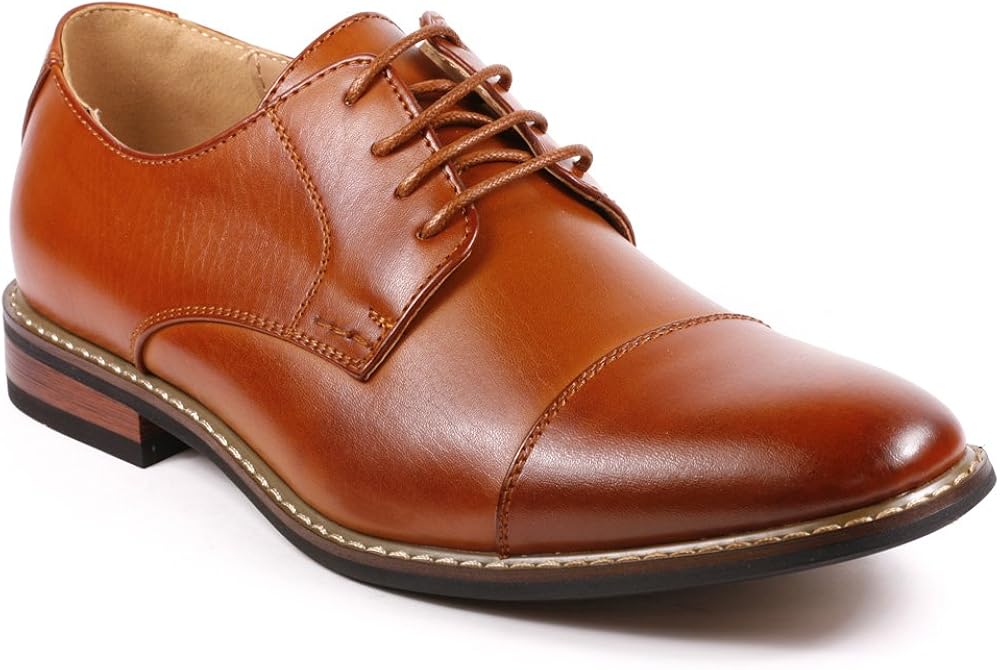 Mens Lace Up Cap Toe Oxford Dress Shoes 