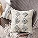 MIULEE Decorative Throw Pillow Cover Tribal Boho Woven Tufted Pillowcase with Tassels Super Soft Square Pillow Sham Cushion Case for Sofa Couch Bedroom Car Living Room 18X18 Inch Gray