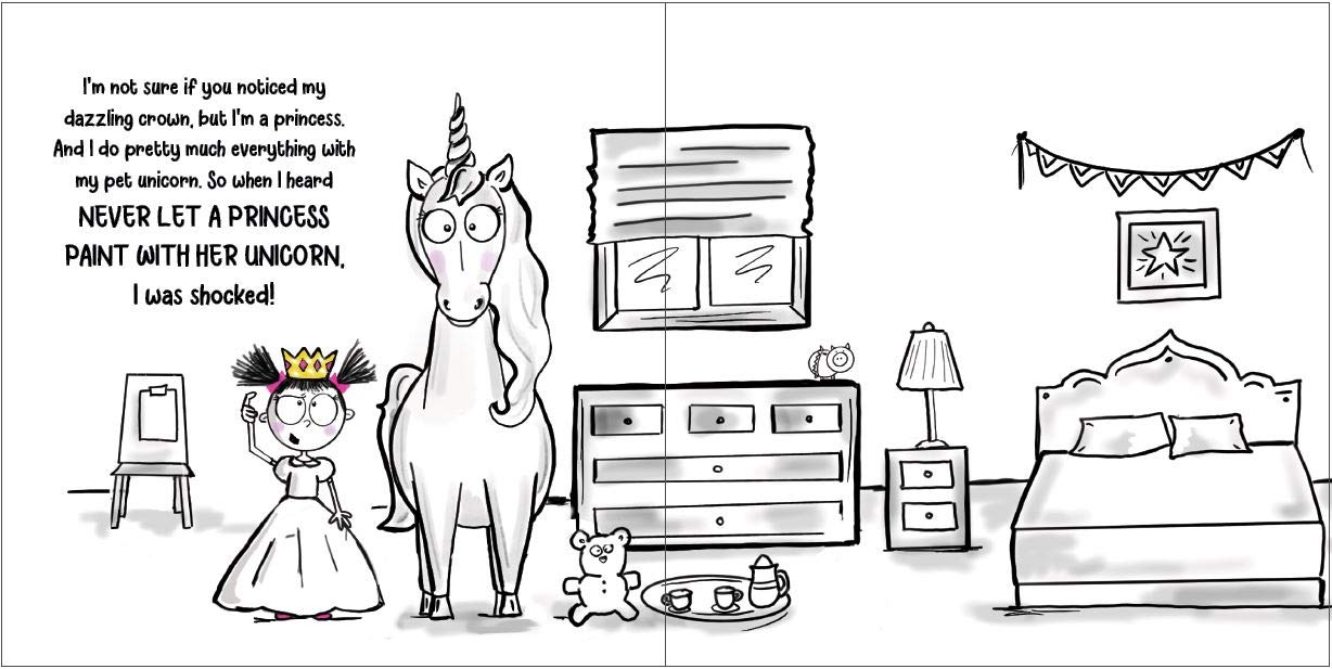Amazon Com Never Let A Princess Paint With Her Unicorn