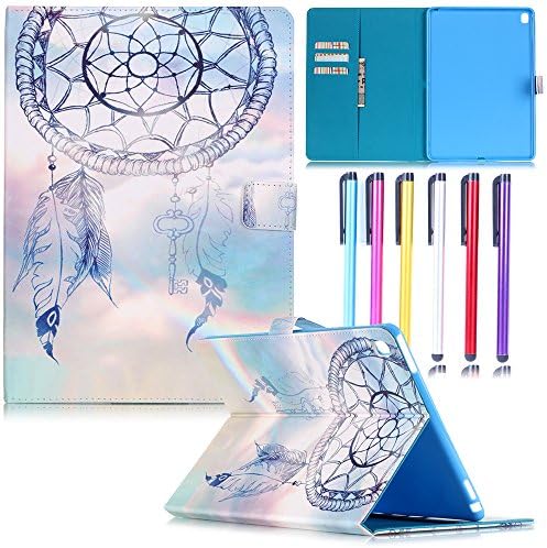 Hismo Smart-Shell Build in Magnetic Case for New 2016 iPad Pro 9.7 Inches Case with Card Slots and Billfold Painting Kickstand Lightweight Case for Apple iPad Pro 9.7" (Campanula)