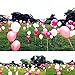 72Pcs 12Inch Pearl Balloons Thicked Latex Balloons For Birthday Parties Wedding Decoration Supplies or Arch Decorations(Rose Red&Pink&White)