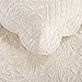 Sage Garden Luxury Pure Cotton Quilted Standard Pillow Sham 20'' x 26'', Ivory