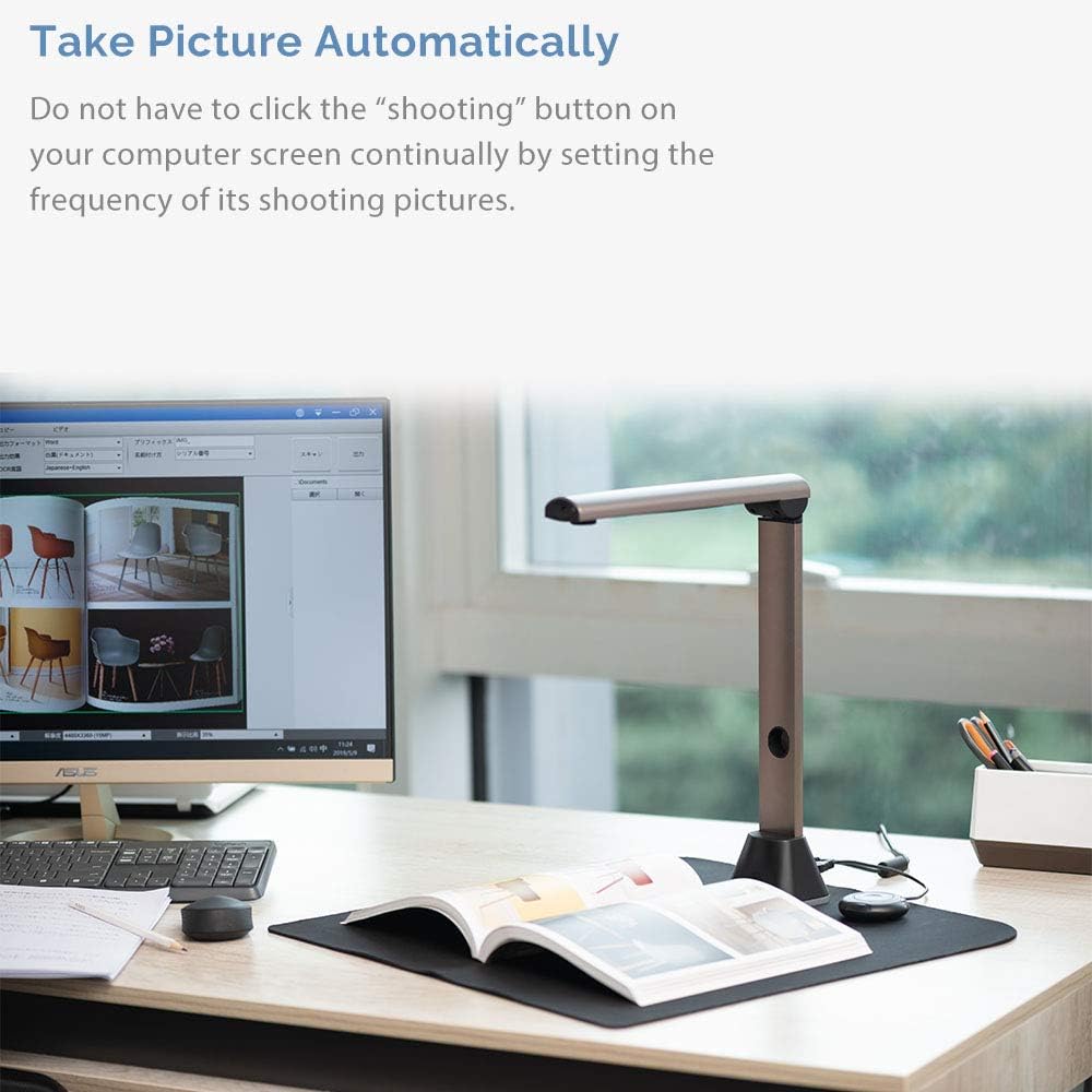 iCODIS X7 Book & Document Scanner, 15MP High Definition Portable Document Camera, Auto-Flatten & Deskew, Capture Size A3, Multi-Language OCR, USB, SDK & Twain for Office and Education Presentation : Electronics
