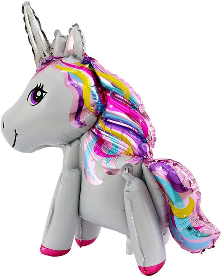 whatUneed 3D Unicorn Balloons for Birthday Party, Wedding, Baby Shower Decoration Supplies, Party Foil Balloon for Children Kids Gift & Toys (8 Pack) - Image 4