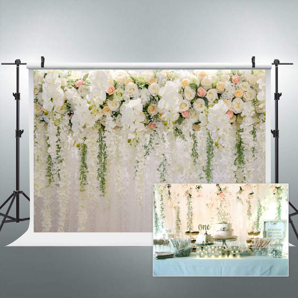 Amazoncom Cdcurtain Bridal Floral Wall Backdrop Wedding Rose
