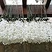 hilingo 50 Pcs Single Artificial Fake Wisteria Vine Ratta Silk Flower for Garden and Home Decor White