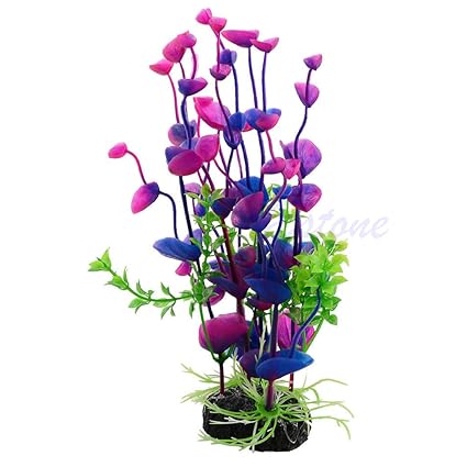 BouT Künstliche Wasserpflanze für Aquarien, Violett