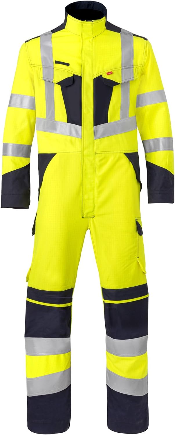 Havep 20251.3ZCB7H-44 "Multi Shield 20251" Overall, Fluorescent Yellow/Navy Blue, Size 44
