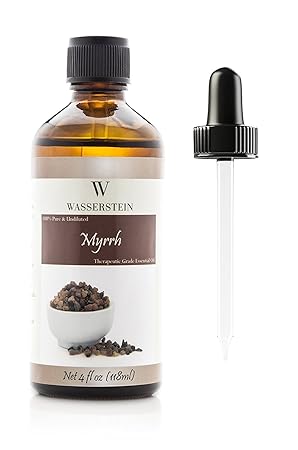 118 ml / 4 oz ätherisches Myrrhe Öl für Aromatherapie, 100% reines Basic Öl (Commiphora myrrha) von Wasserstein (4 Oz, Myrrhe