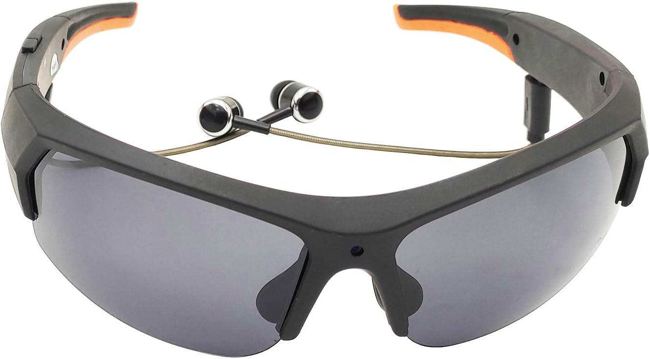 Bluetooth Sunglasses Camera for Men Built-in 32GB Memory Card Full HD 1080P Video Recorder Camera with UV Protection Polarized Lens for Driving Riding Fishing Motorcycle and Outdoor Sports