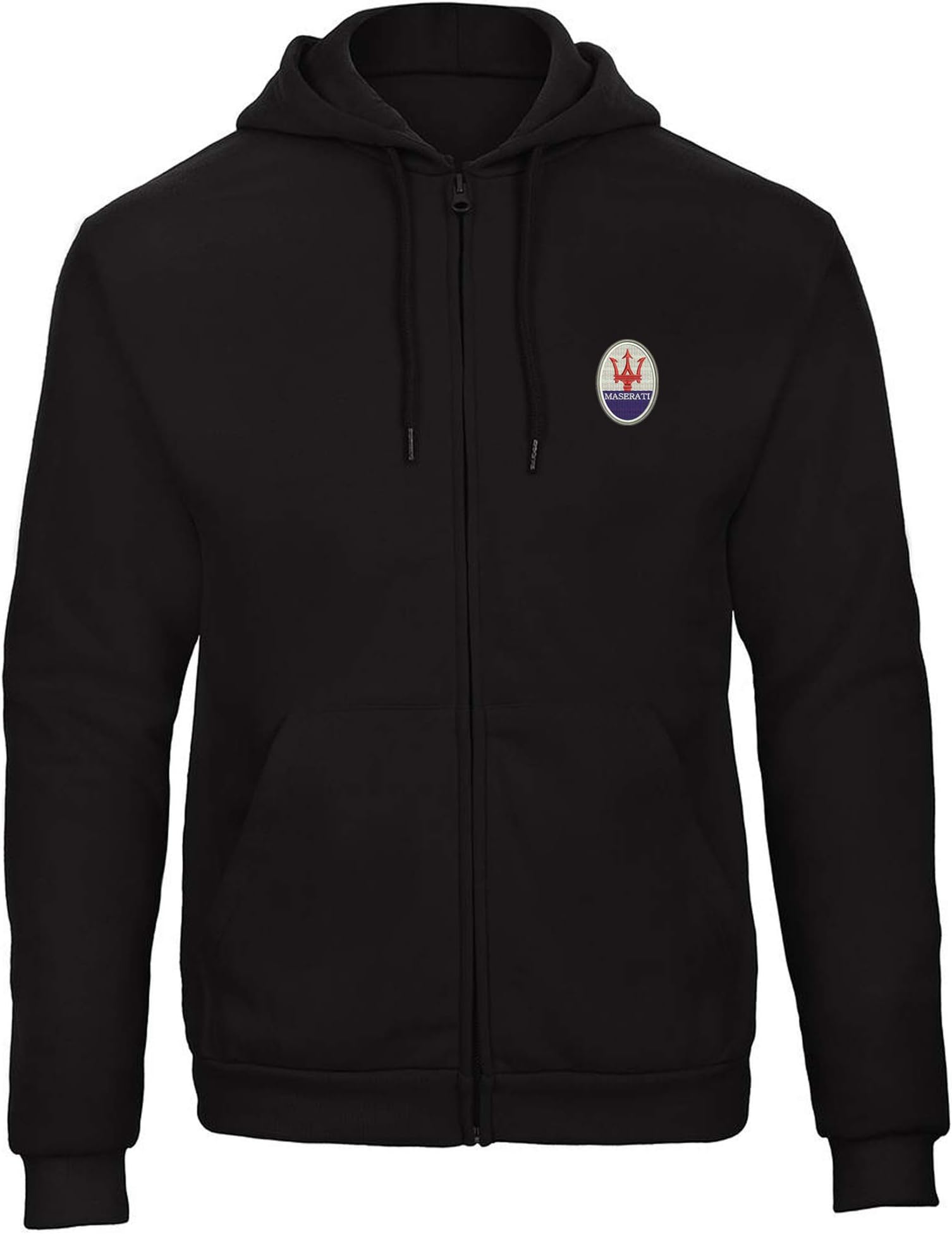 Maserati Embroidered Hooded Pullover Zip VIP Really Premium Quality - 9019