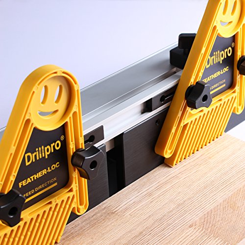 image for Featherboard, DRILLPRO Double Featherboards Feather Loc Board for Tabl