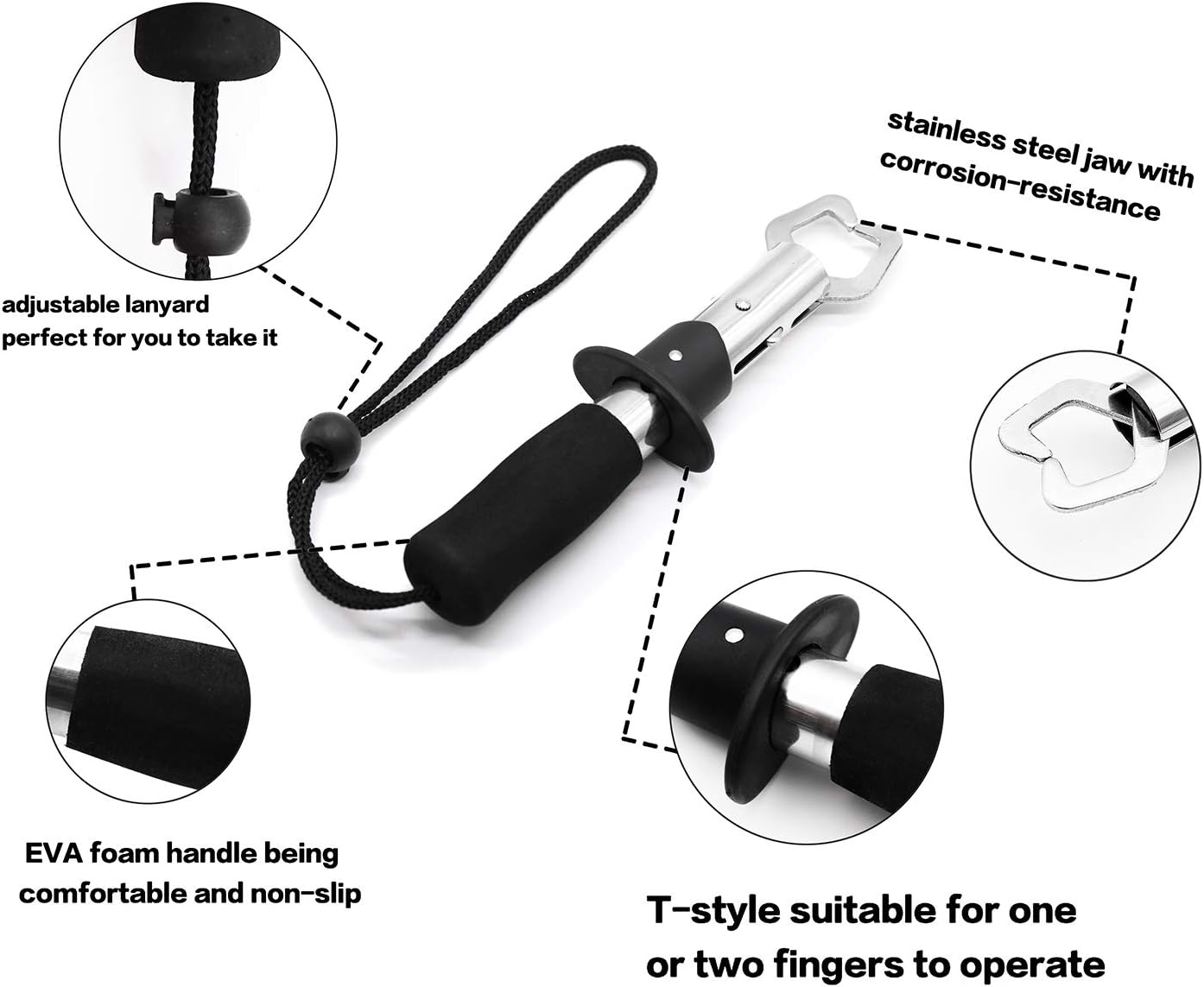 XBLACK Fishing Tool Kit Fishing Pliers Fish Gripper Fishing Scale Fish Grip Tools Set Saltwater Resistant Fishing Gear (Simple Set) : Sports & Outdoors