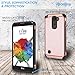 LG Stylus 2 Plus Case, LG Stylo 2 Plus Case, Celljoy [Deluxe Shock Armor] Slim Fit Dual Layer Protective ((Shockproof)) Hybrid Bumper [[Impact Resistant]] Premium Elegant - Thin Hard Cover (Rose Gold)