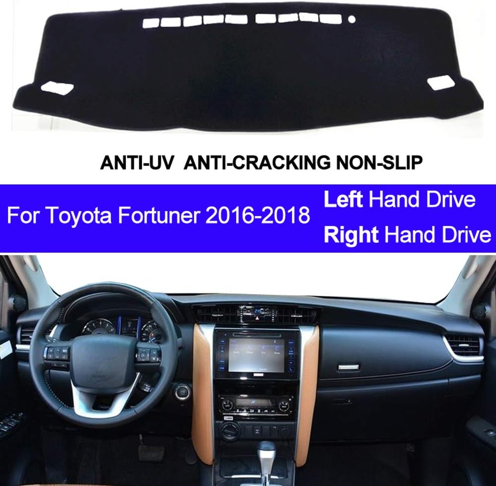 GIVELUCKY Car Dashboard Cover Dash Mat Dashmat Pad Carpet Dash Board Cover Sun Shade Auto Car Styling,For Toyota Fortuner 2016 2017 2018