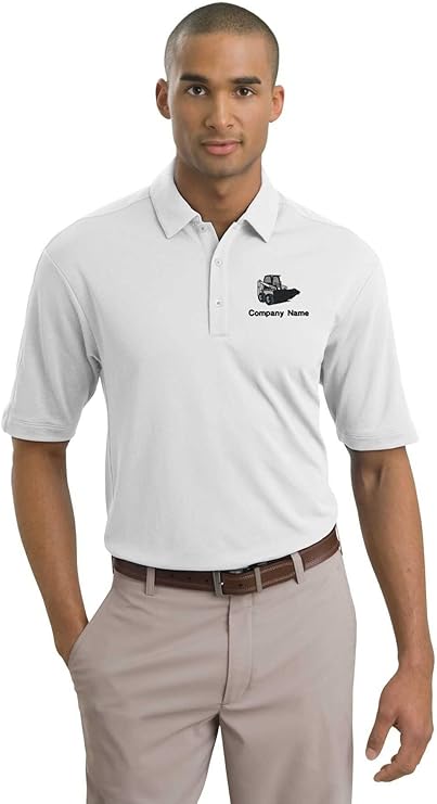 Custom embroidered Nike polo shirt (266998) with embroidered bobcat logo and custom text at 