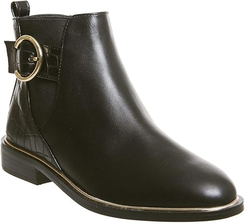 black boots with gold hardware