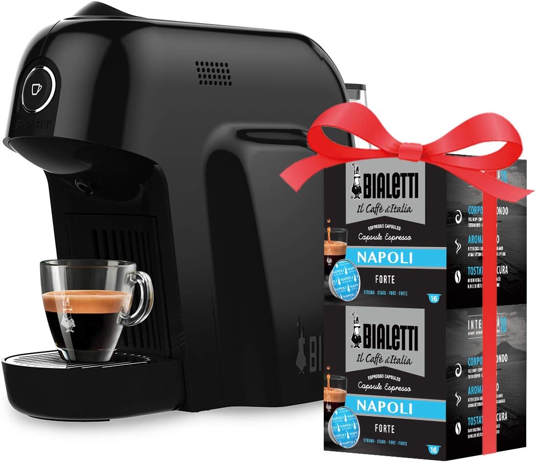 Bialetti Macchina Caffè Espresso Smart per Capsule in Alluminio sistema