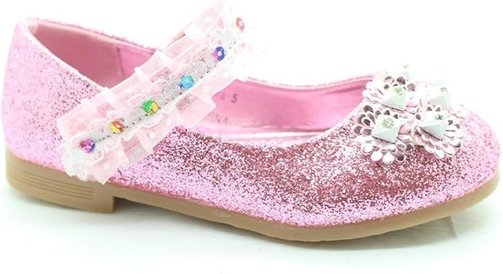 girls pink sequin shoes